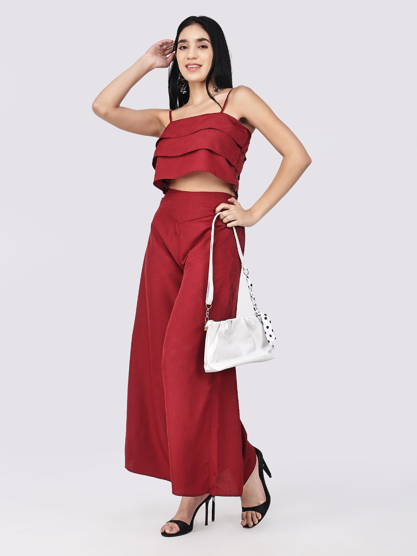 Ruby Ruffles Palazzo Ensembles Co-ord