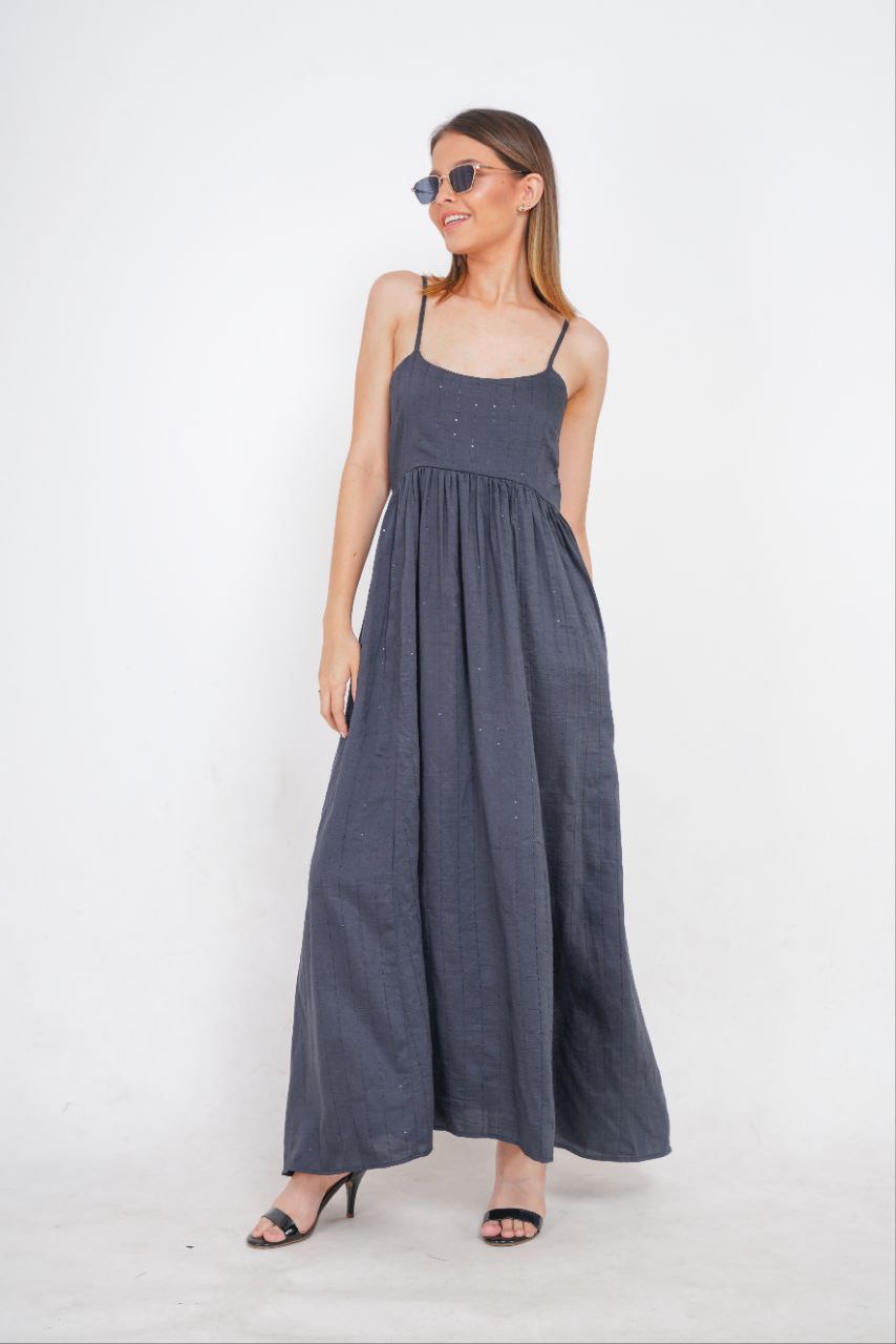 Grey Party Wear Sequins Dress for women