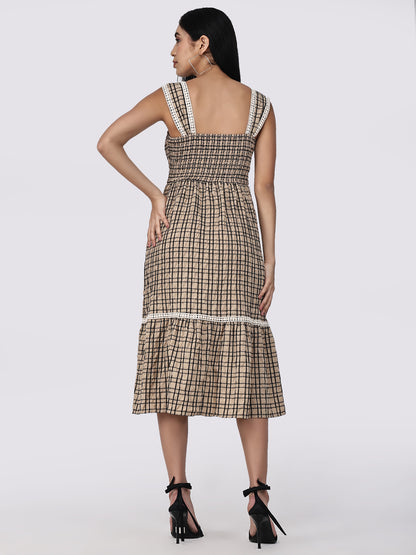 Cow Girl Gingham Smock Dress