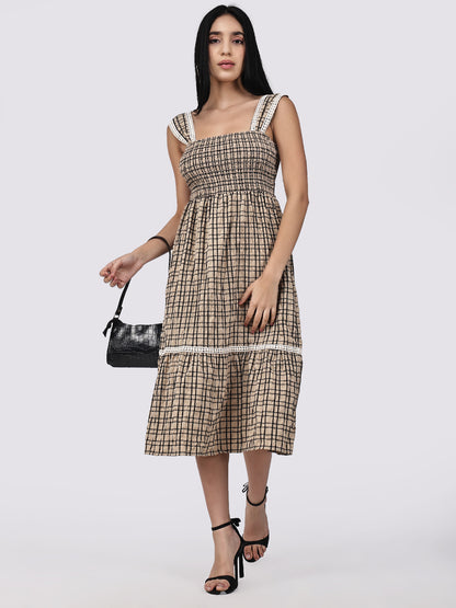 Cow Girl Gingham Smock Dress
