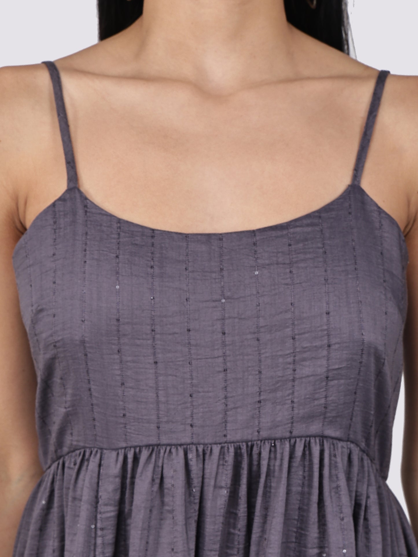 Grey Party Wear Sequins Dress for women