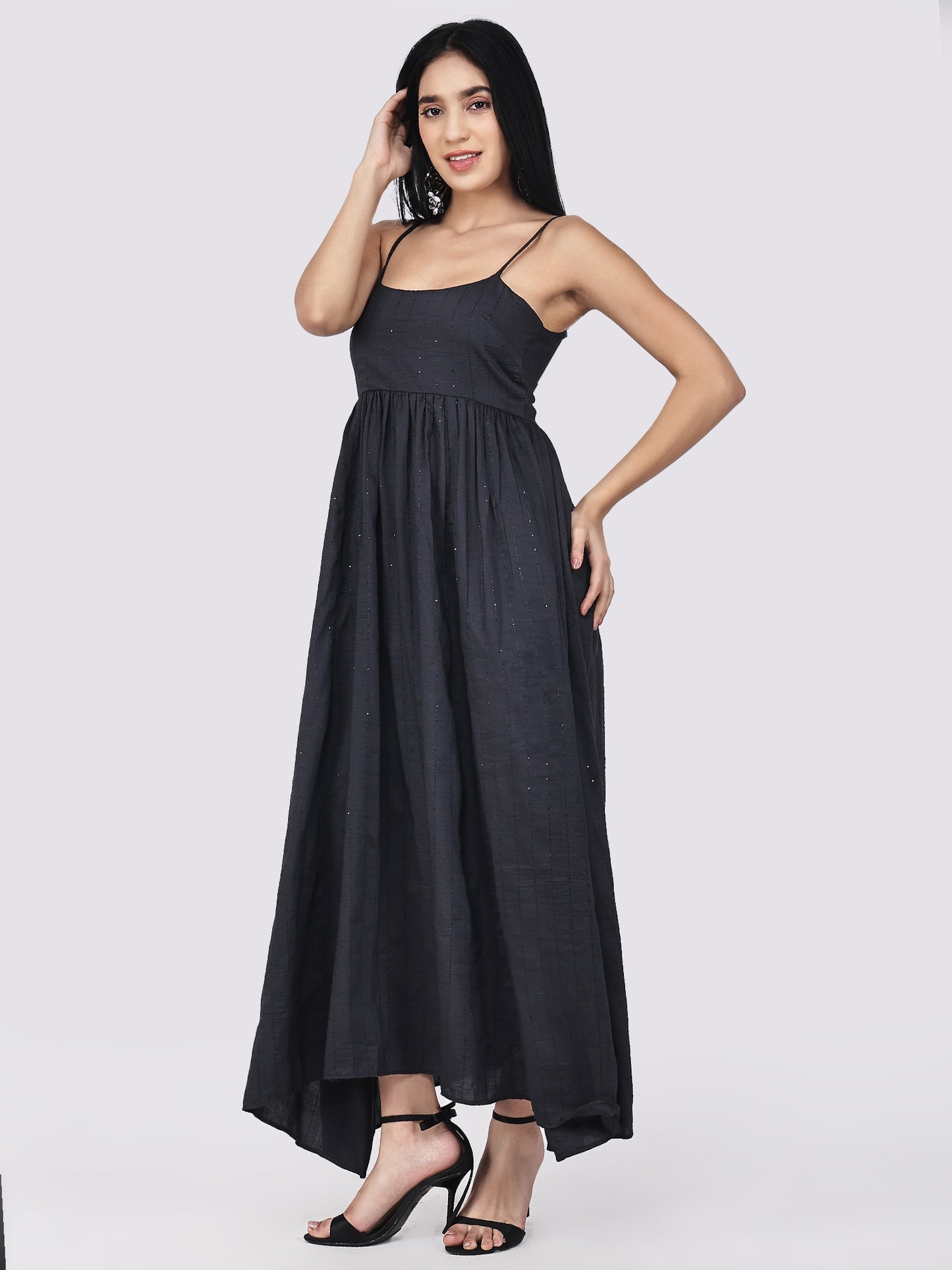 Black Party Wear Sequins Dress for women