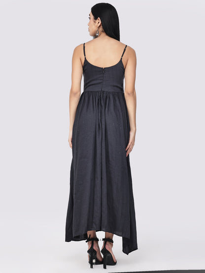 Black Party Wear Sequins Dress for women