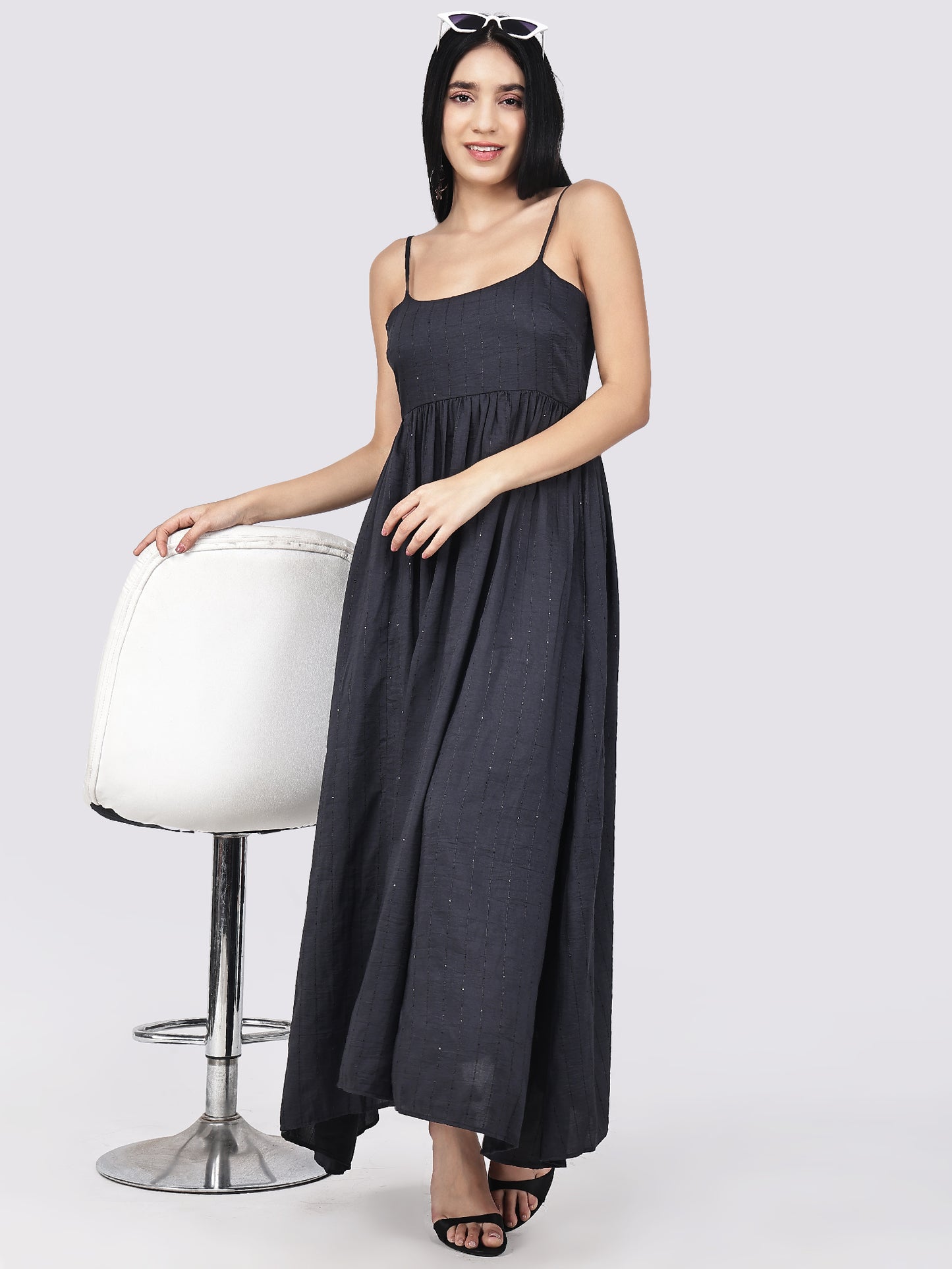 Black Party Wear Sequins Dress for women