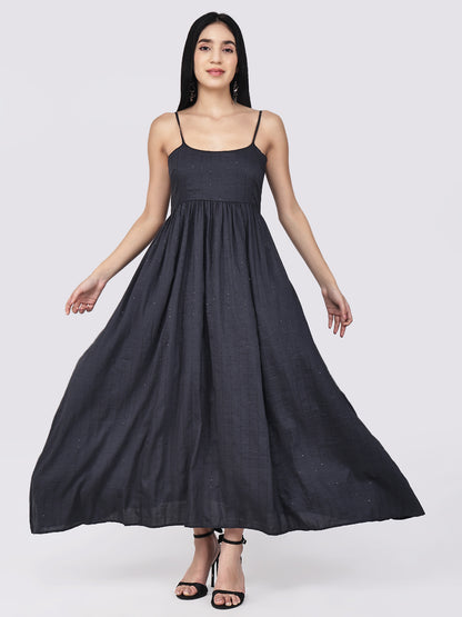 Black Party Wear Sequins Dress for women