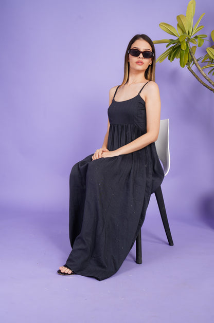 Noir Reverie Constellations Maxi Dress