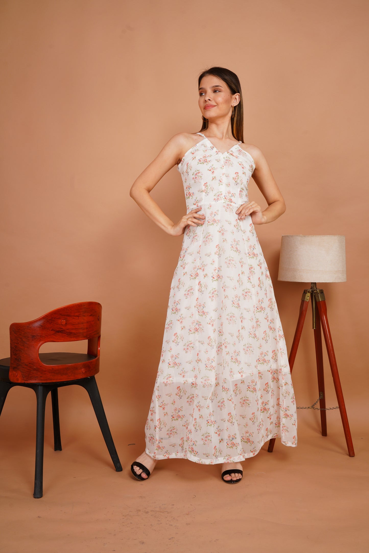 Summer Blossom Floral Maxi Dress