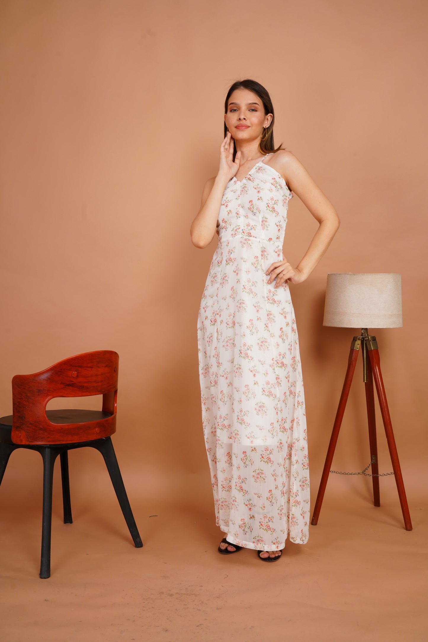 Summer Blossom Floral Maxi Dress