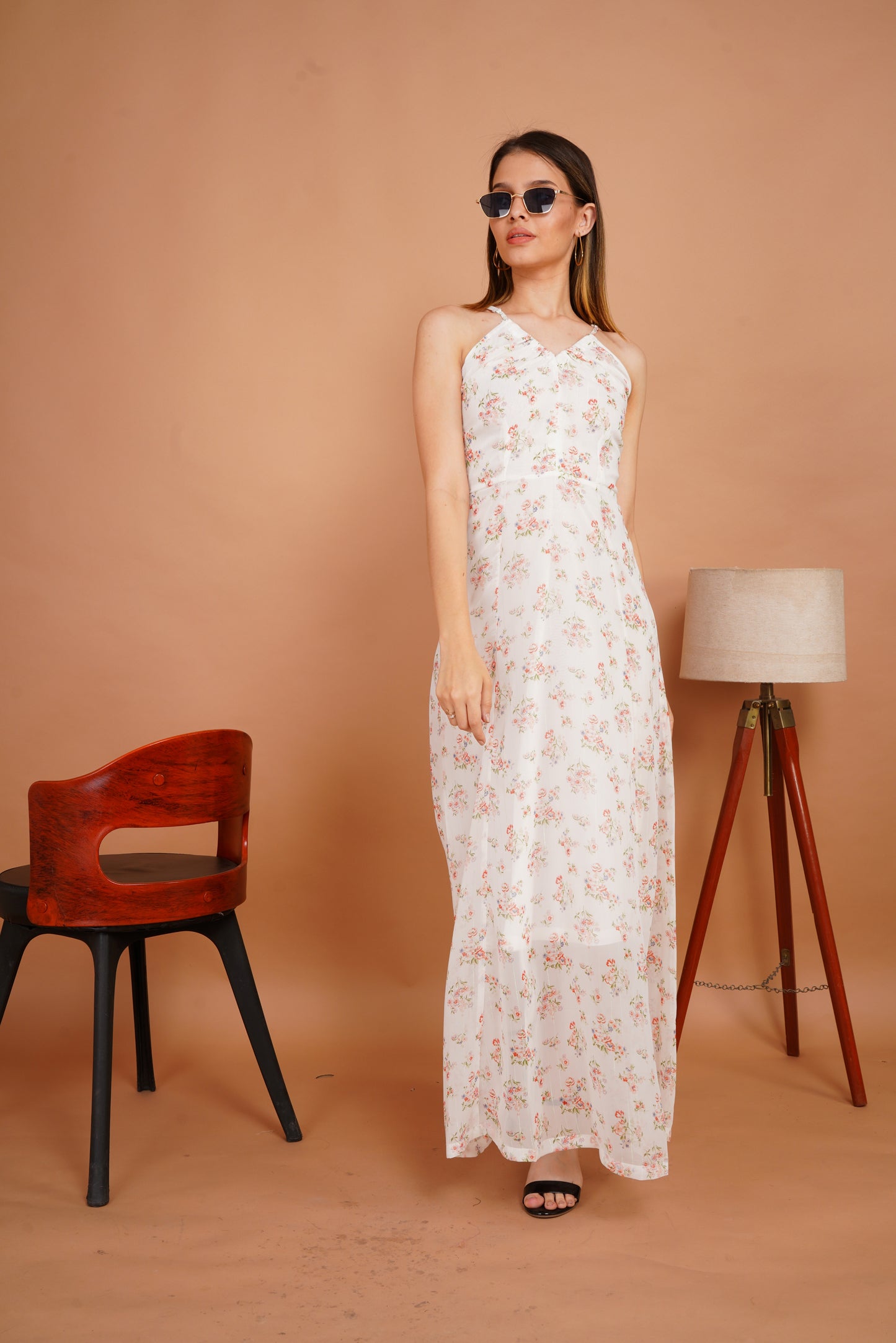 Summer Blossom Floral Maxi Dress