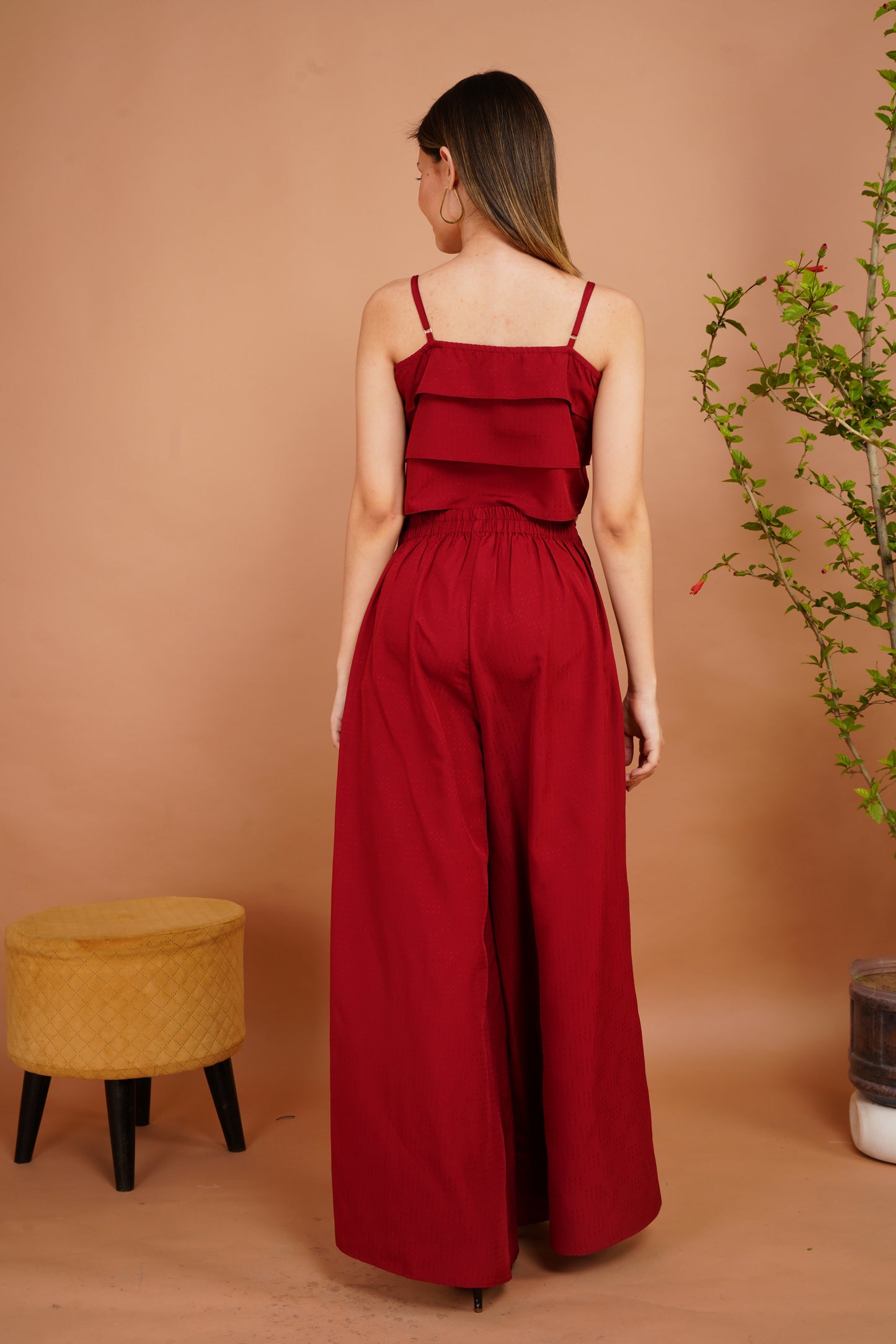 Ruby Ruffles Palazzo Ensembles Co-ord