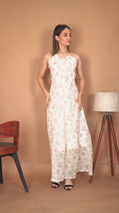 Summer Blossom Floral Maxi Dress